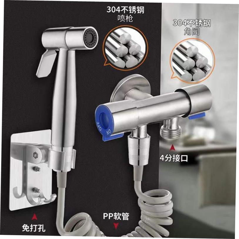 Black Bidet Faucet Hand Protable Toilet Bidet Sprayer Stainl