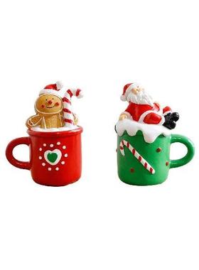 Small Cute Xmas Statue Decorative Bathroom Cabinet Window