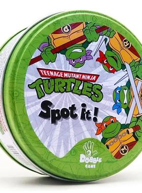 Spot it Ninja Turtle Dobble Card Game Double juego HP Animal