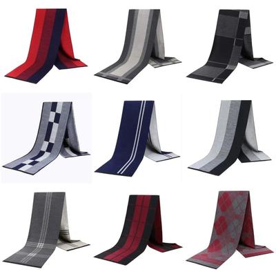 Luxury Scarf For Men Thick Neckerchief Cashmere Wool Shawl S