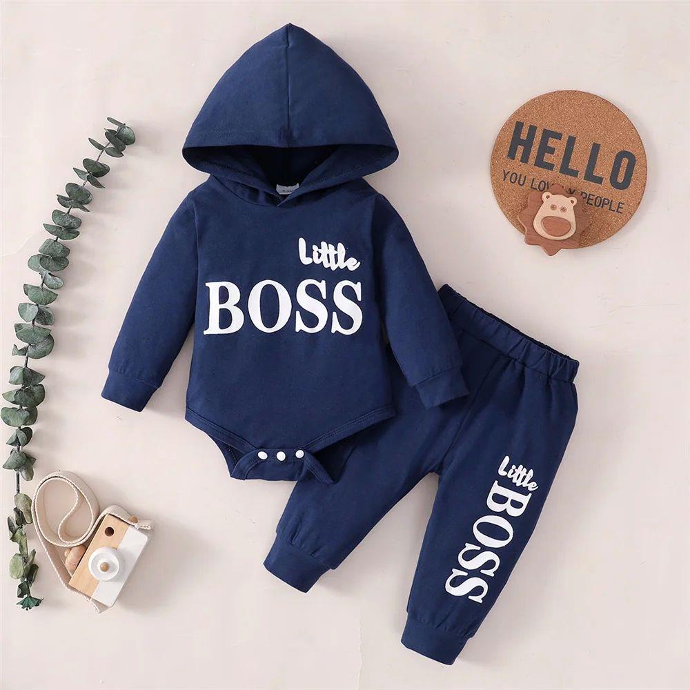 Spring 0-24 Months Newborn Baby Boy 2PCS Clothes Set Long Sl