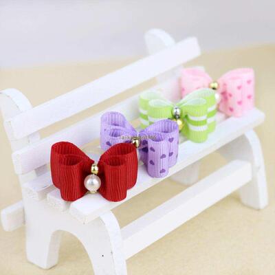 5PCS Handmade Cute Pet Dog Bow Loverly Bowknot Dog Ties For