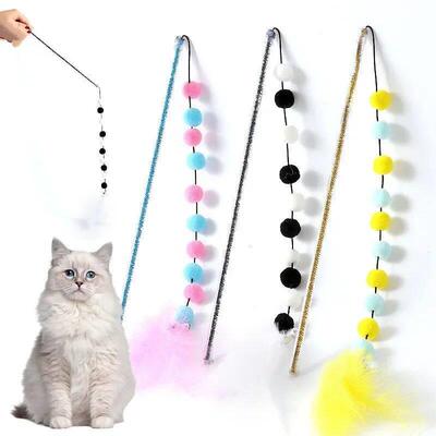Feather Cat Toys Interactive for Cats Teasing Durable Kitten