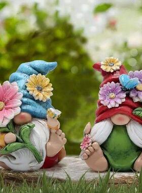 Desk Miniatures Flower Elf Statue Garden Decor