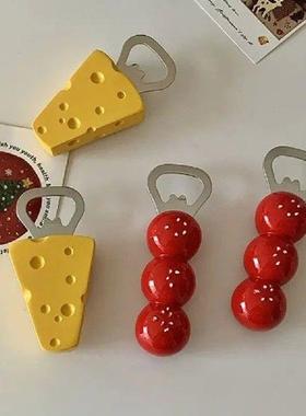 1pcs Cute Beer Opener Kawaii Candied Haws Cheese