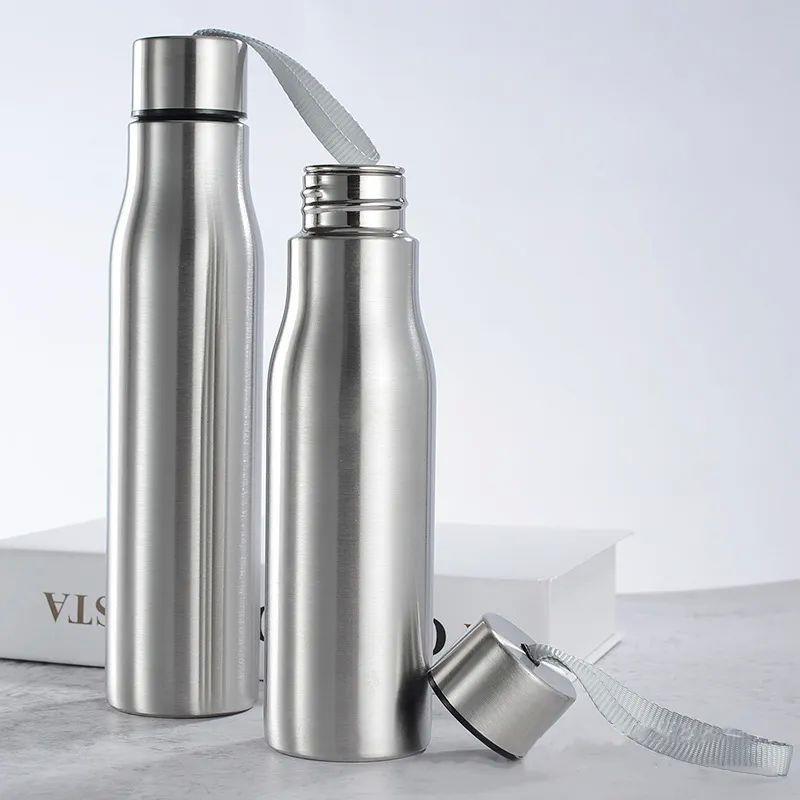 500ml/1000ml Stainless Steel Sport Water Bottle Single-layer