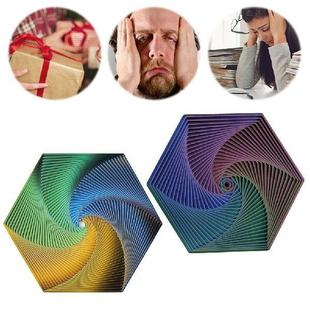 2pcs 3D Printed Fractal Fidget Hexagon Fidget Toy for