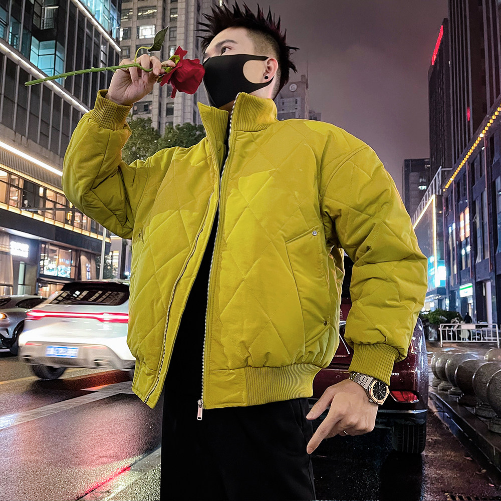 A58/P148控198秋冬男款保暖棉服外套男潮牌痞帅休闲立领上衣黑3,男装棉衣,电商A366