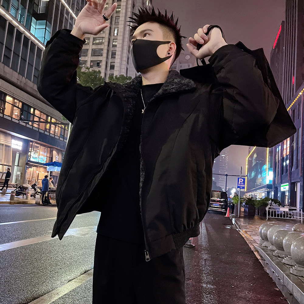 A52/P138控1782025男士秋冬座山雕保暖棉服外套痞帅男士上衣咖2,男装棉衣,电商A366