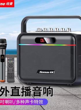 纽曼K112无线蓝牙音箱 音响户外广场舞K歌低音炮家用便携式带声卡