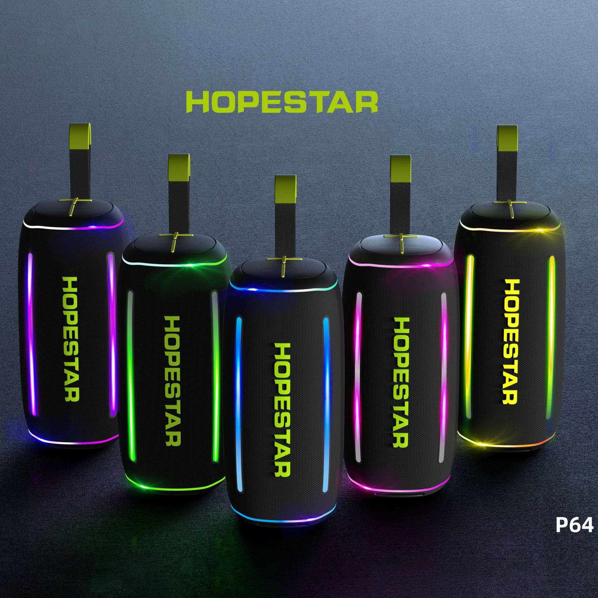 HOPESTAR P64户外手提式蓝牙音箱运动40W防水大功率重低音双喇叭