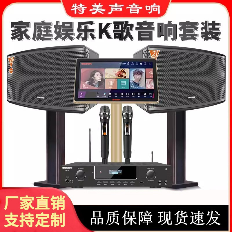 家庭ktv音响套装点歌机显示屏卡拉OK功放一体机舞台会议唱歌音箱