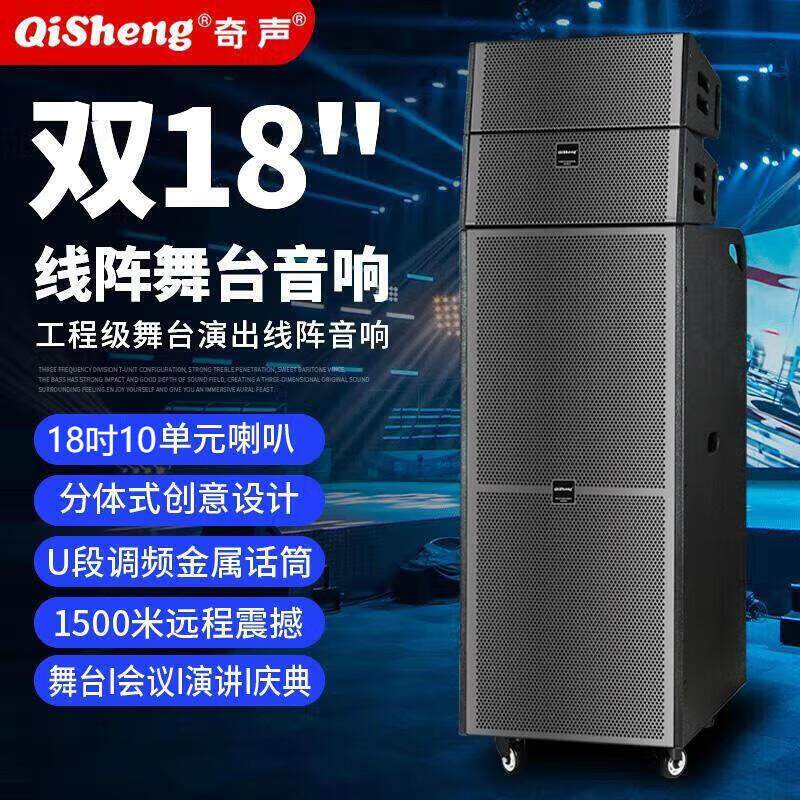 奇声（QISHENG）户外广场舞台音响线阵大功率无线话筒蓝牙直播K歌