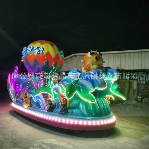 厂家巡游花车led发光彩车彩船庆典节庆户外花车花船夜游玻璃钢