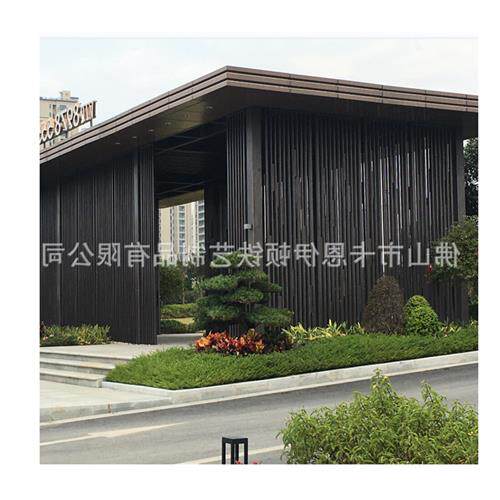 创意景观钢结构长廊铁艺不锈钢凉亭铝廊架屏风格栅厂家加工安装