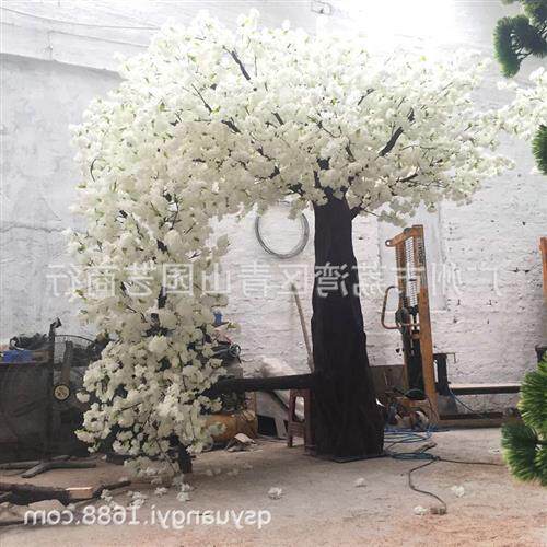 仿真梨花树绢布樱花树客厅假花仿真大型植物许愿树景区仿真花