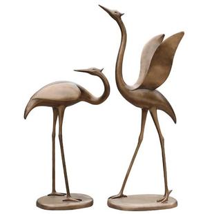 玻璃钢户外仙鹤雕塑景观仿真鹤假山水池装饰庭院摆件大丹顶鹤模型