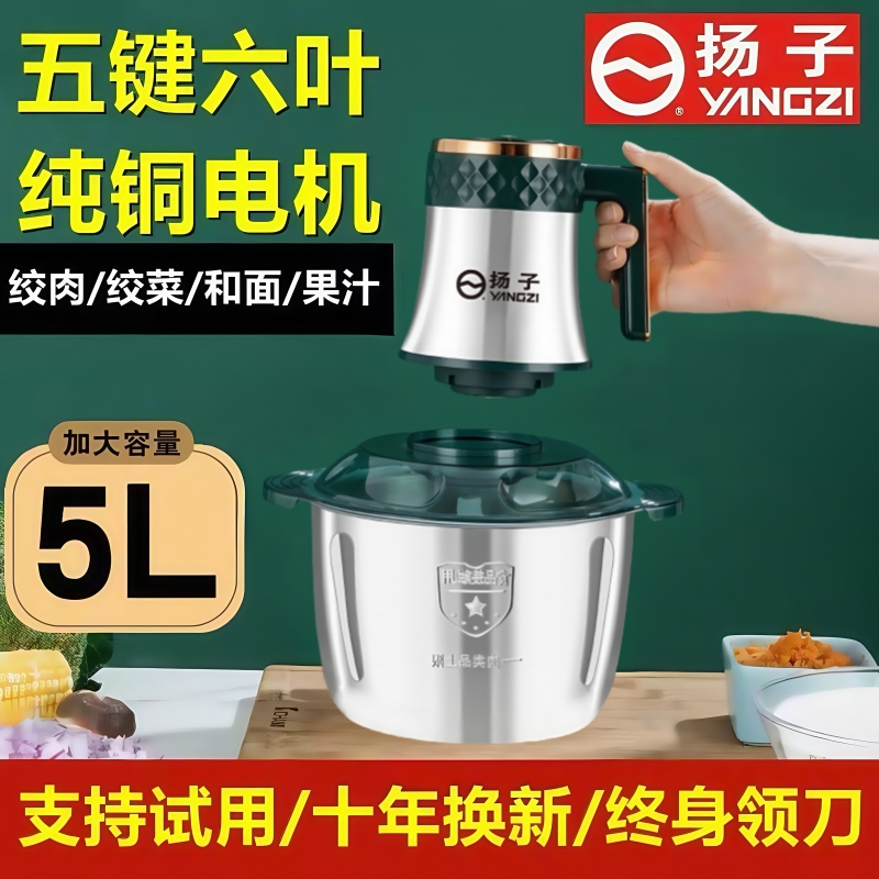 家用电动绞肉机扬子5升家用