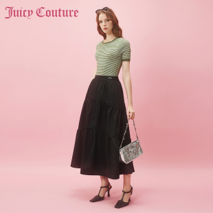 Couture橘滋2024早春穿搭新款 Juicy 金属牌旋转拼接半截短裙