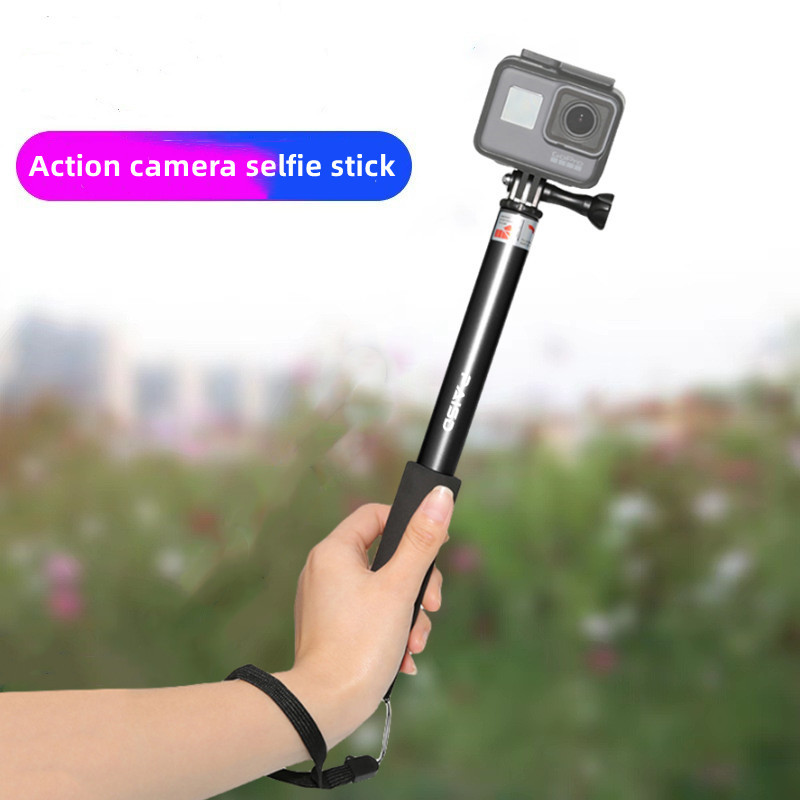 GoPro12/11/10运动相机自拍杆大疆osmo action4/3延长杆手机单反Vlog摄影拍摄直播三脚架手机夹支架配件套装
