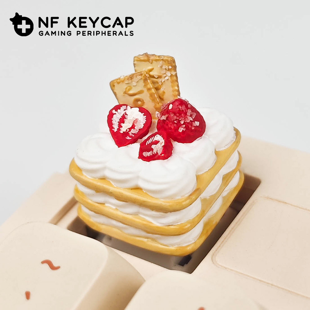 仿真美食键帽奶油草莓松