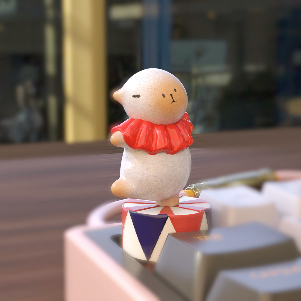 卡皮巴拉旋转键帽可转动