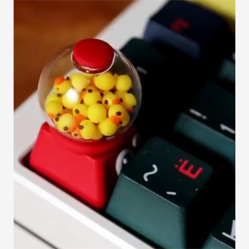 扭蛋鸭鸭键帽机许愿鸭客