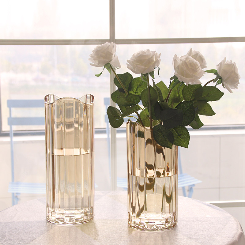 北欧花瓶玻璃透明插花客厅摆件网红轻奢水养玫瑰百合鲜花花器,家居饰品,花瓶,淘宝优惠券,粉丝福利购,淘宝优惠卷
