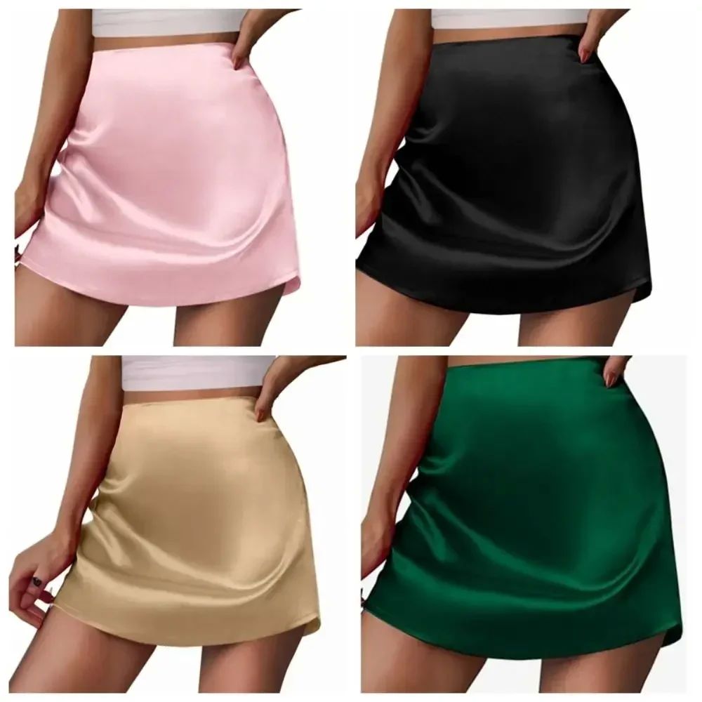 High waist shapely half length skirt    纯色高腰修身半身短裙