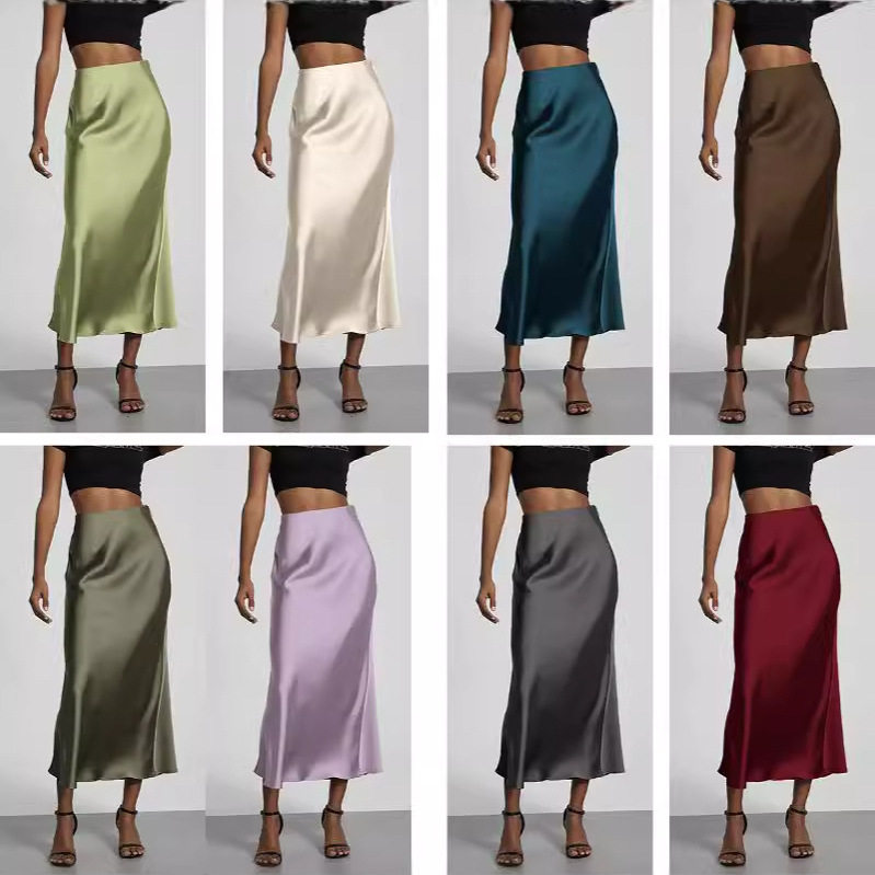 High waist fish tail mid-length dress     休闲高腰鱼尾中长裙