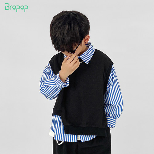 Bropop儿童马甲背心内搭外穿保暖