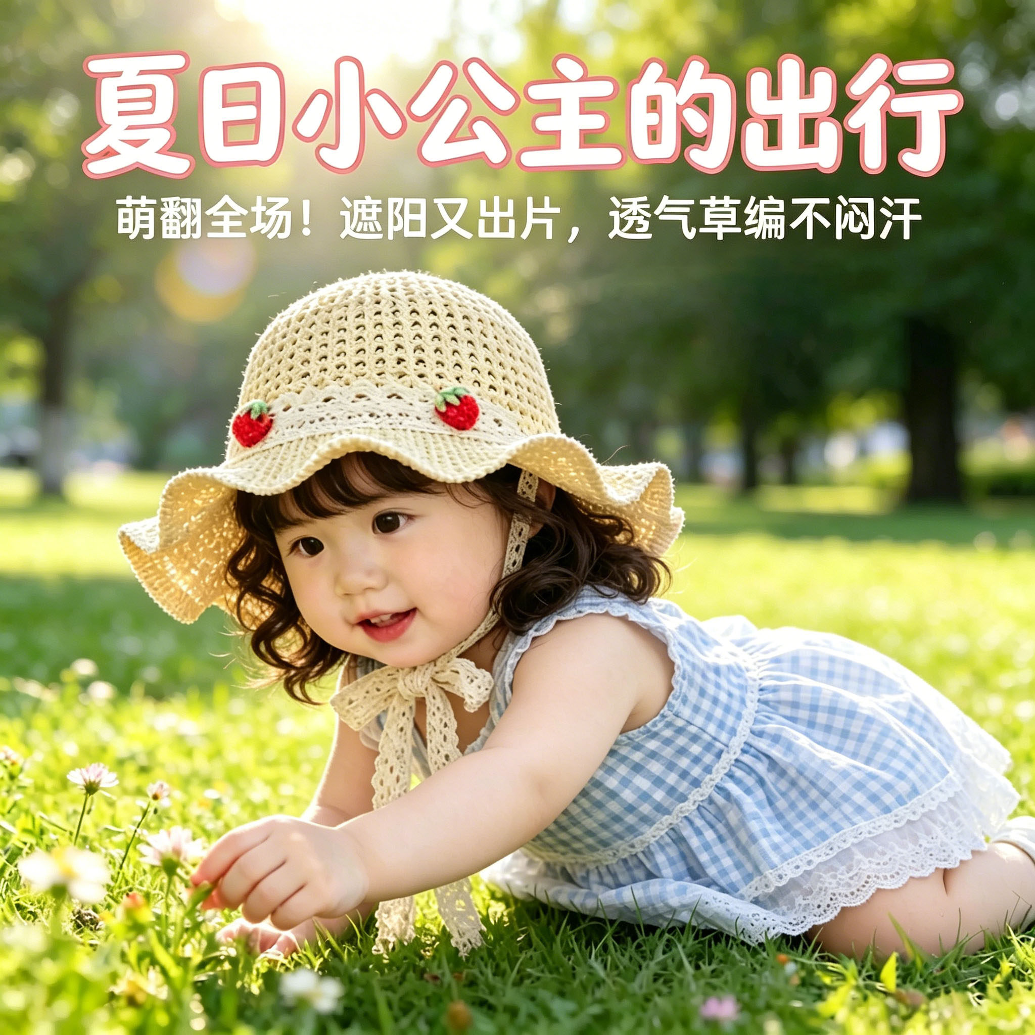【每人限购一件】儿童夏季草编帽