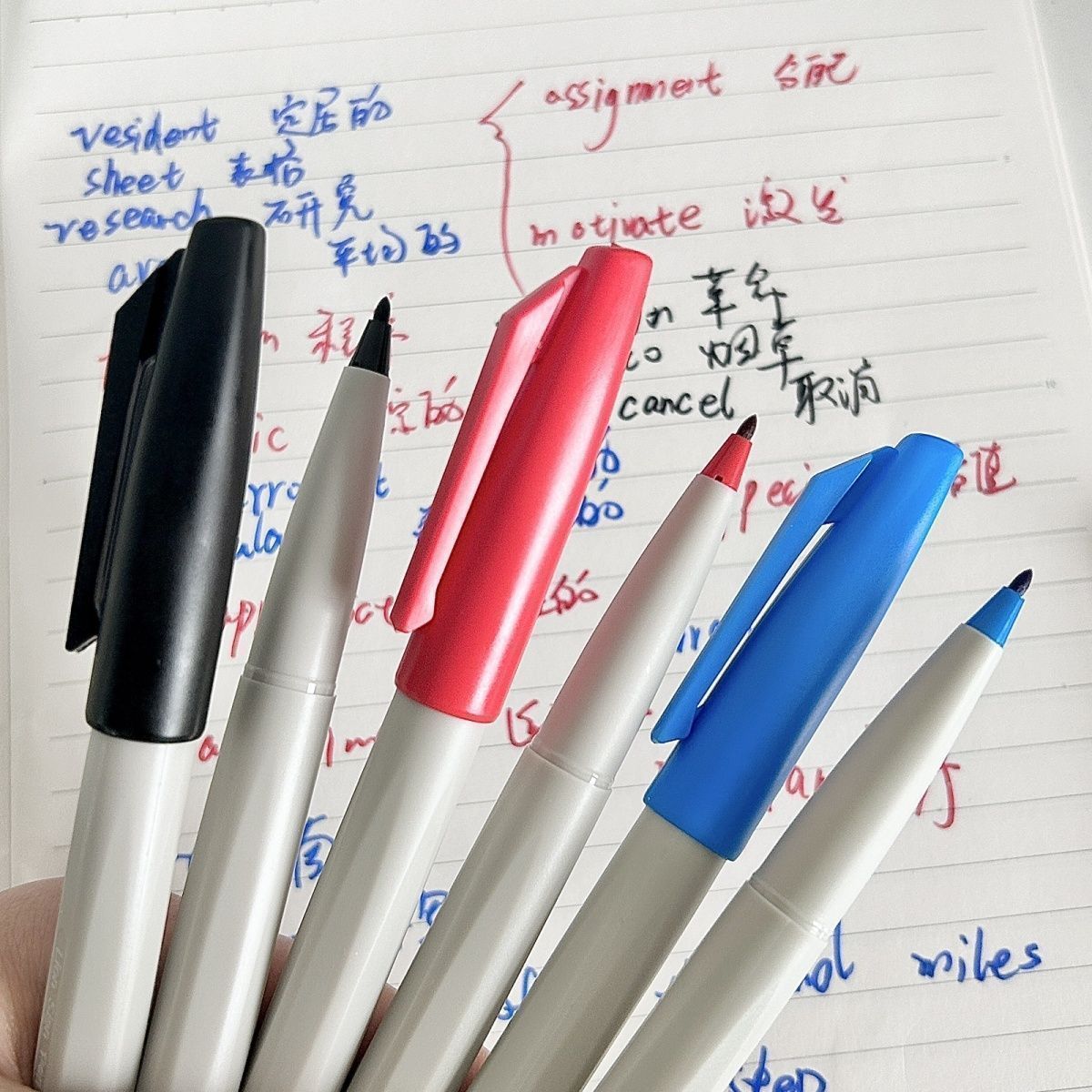 同款小红书同款.88划重点写标题细头勾线笔水性笔1.0mm加粗签字笔