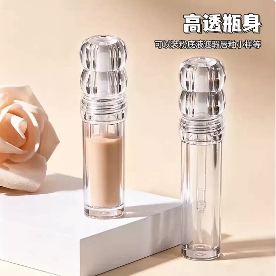 迷你粉底液小样分装瓶便携胶囊唇刷釉彩空管一次性防氧化精华瓶子