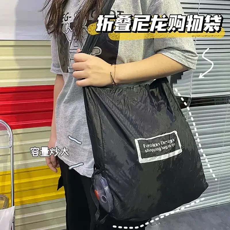 可折叠小圆盘便携式手提袋迷你伸缩尼龙大容量轻薄游泳包不防水
