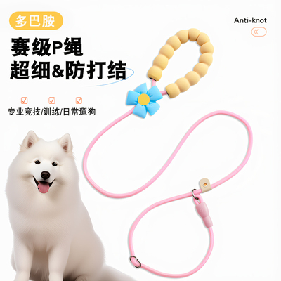 狗狗训犬P绳防爆冲P链遛狗牵引绳防窒息防挣脱狗绳狗链子中小型犬