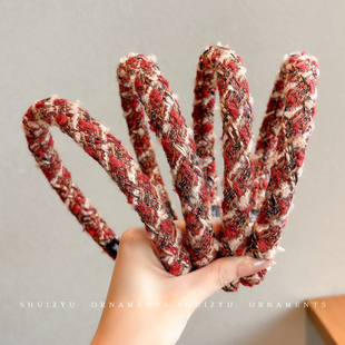 秋冬细发箍2024新款高级感洋气时尚发捆头箍女款外出百搭发卡头饰