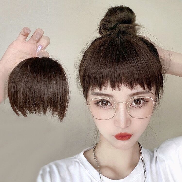 狗啃刘海假发女真发日系自然无痕假刘海片二次元眉上短刘海假发片