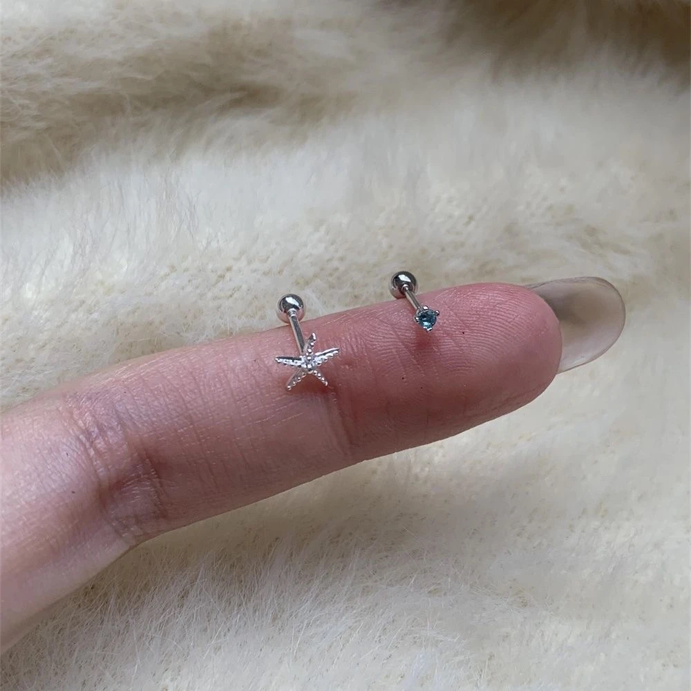 甜美mini海星耳钉设计高级感耳洞百搭耳环小巧螺丝耳饰