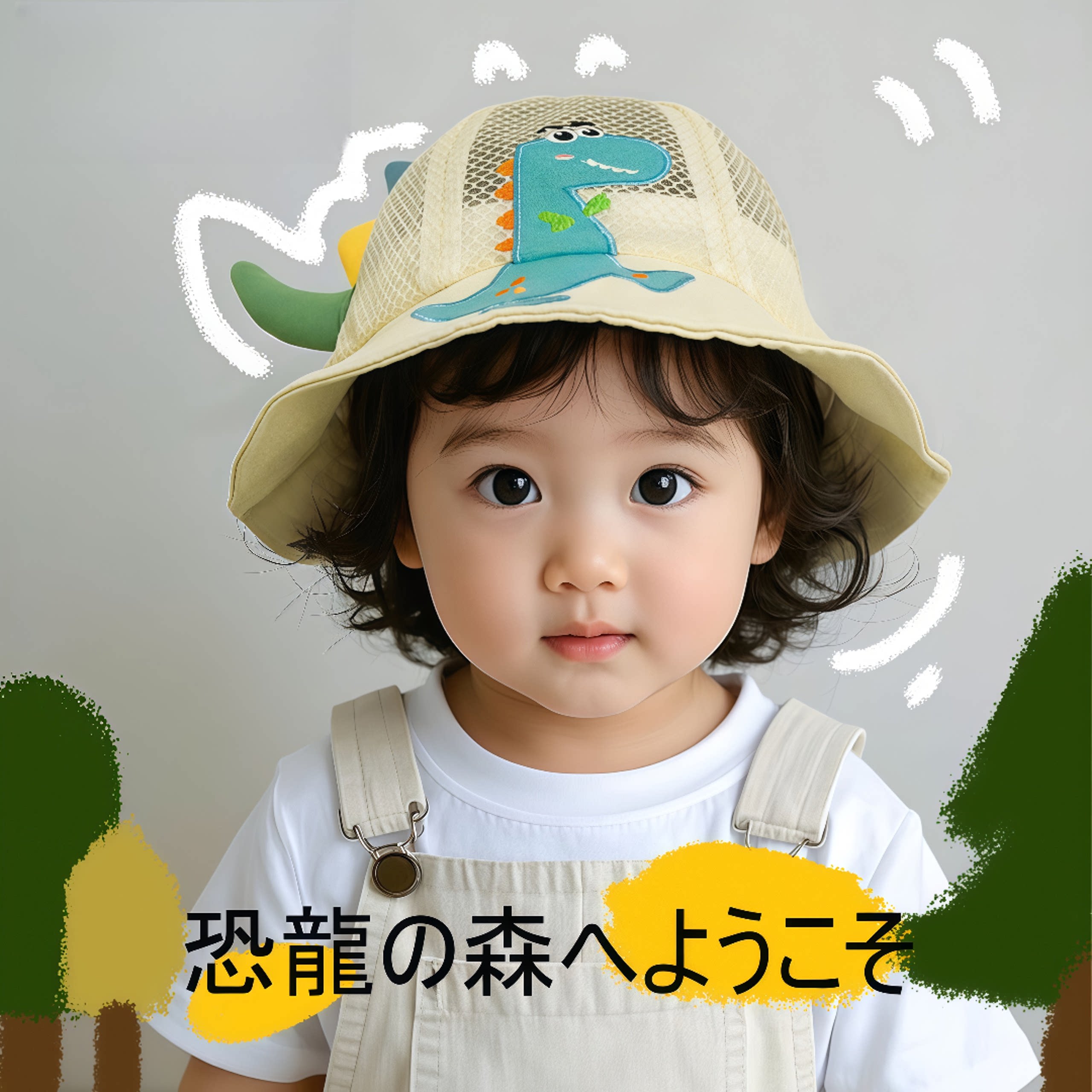 儿童帽子夏季薄款透气网眼可爱卡通渔夫帽男女宝宝遮阳防晒盆帽潮