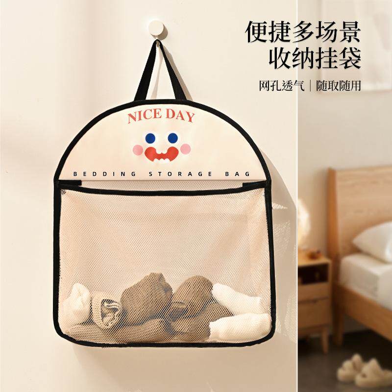 袜子收纳挂袋门后装内衣的袋子网兜挂式布艺宿舍衣柜侧面侧边网袋
