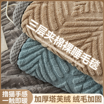 牛奶绒毛毯加厚冬季毯子午睡办公室珊瑚塔芙绒毯沙发毯盖毯午睡毯
