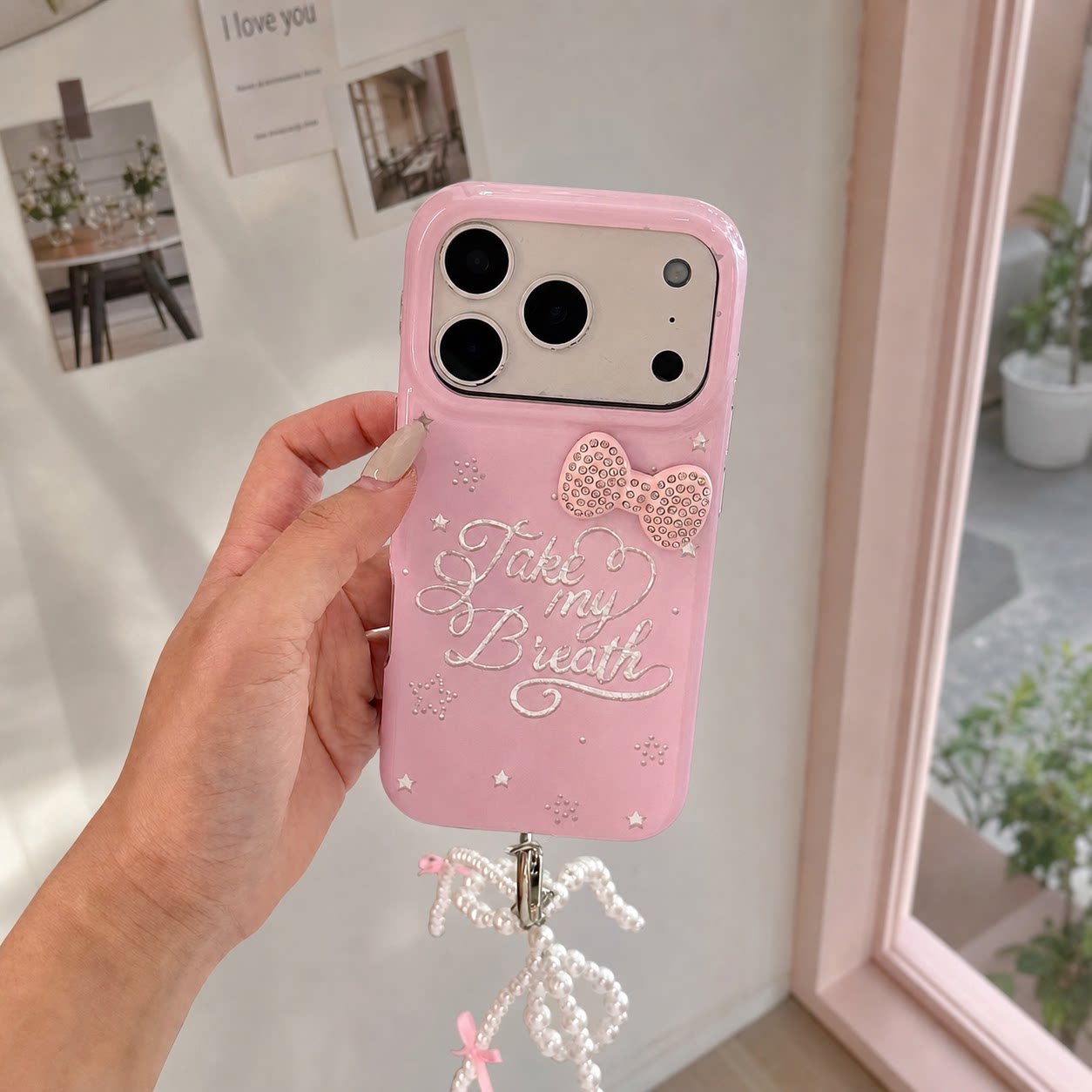 适用苹果17promax手机壳韩国IMD鎏金工艺樱花粉奶油壳iPhone16pro水钻蝴蝶结15全包防摔少女高颜值新款高级感
