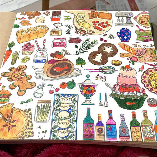 秘密花园绘图学生填色本成人解压