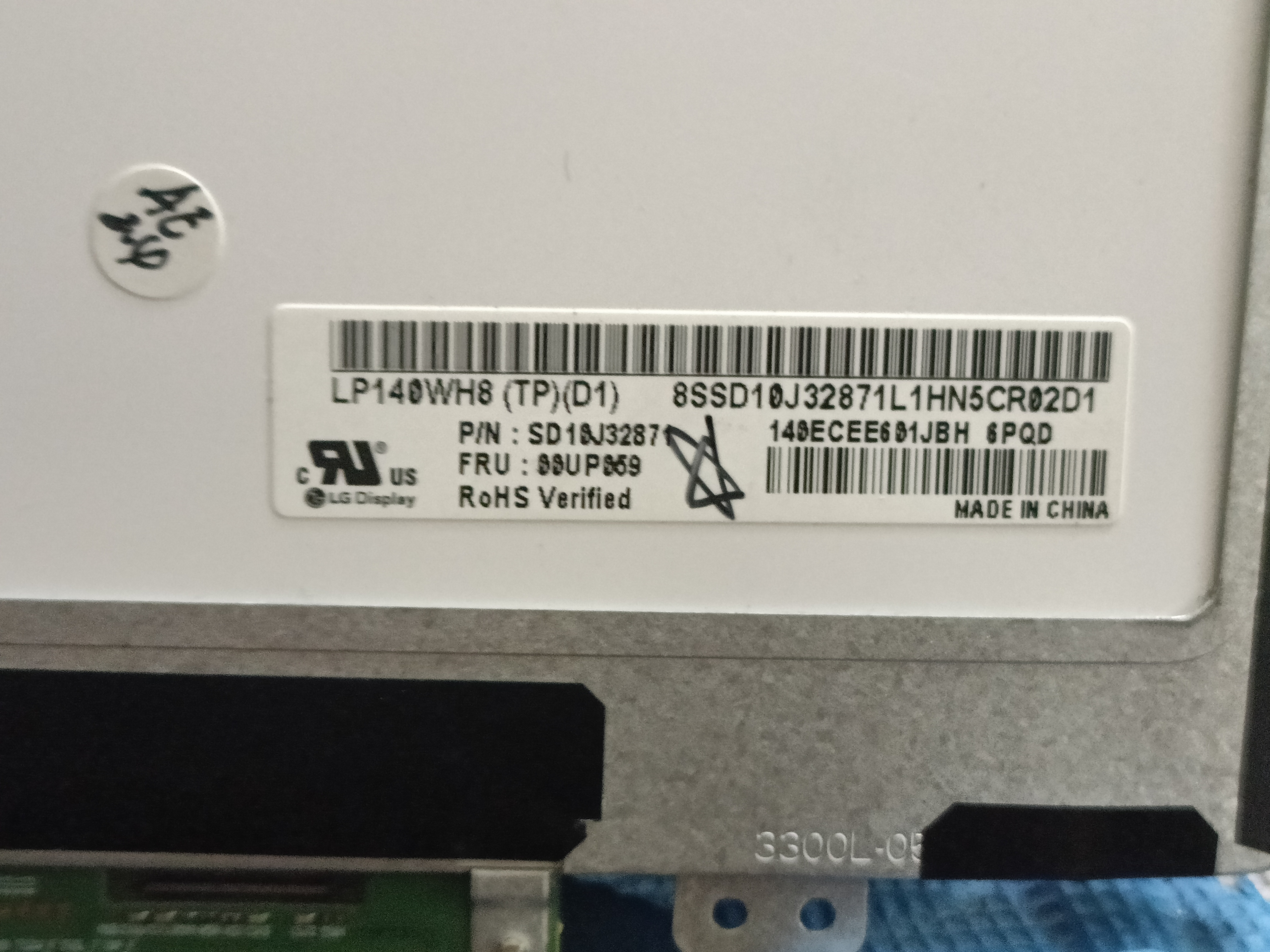 LG LP140WH8笔记本屏， IPS屏幕  拆机A屏 1366*768小口40针EDP