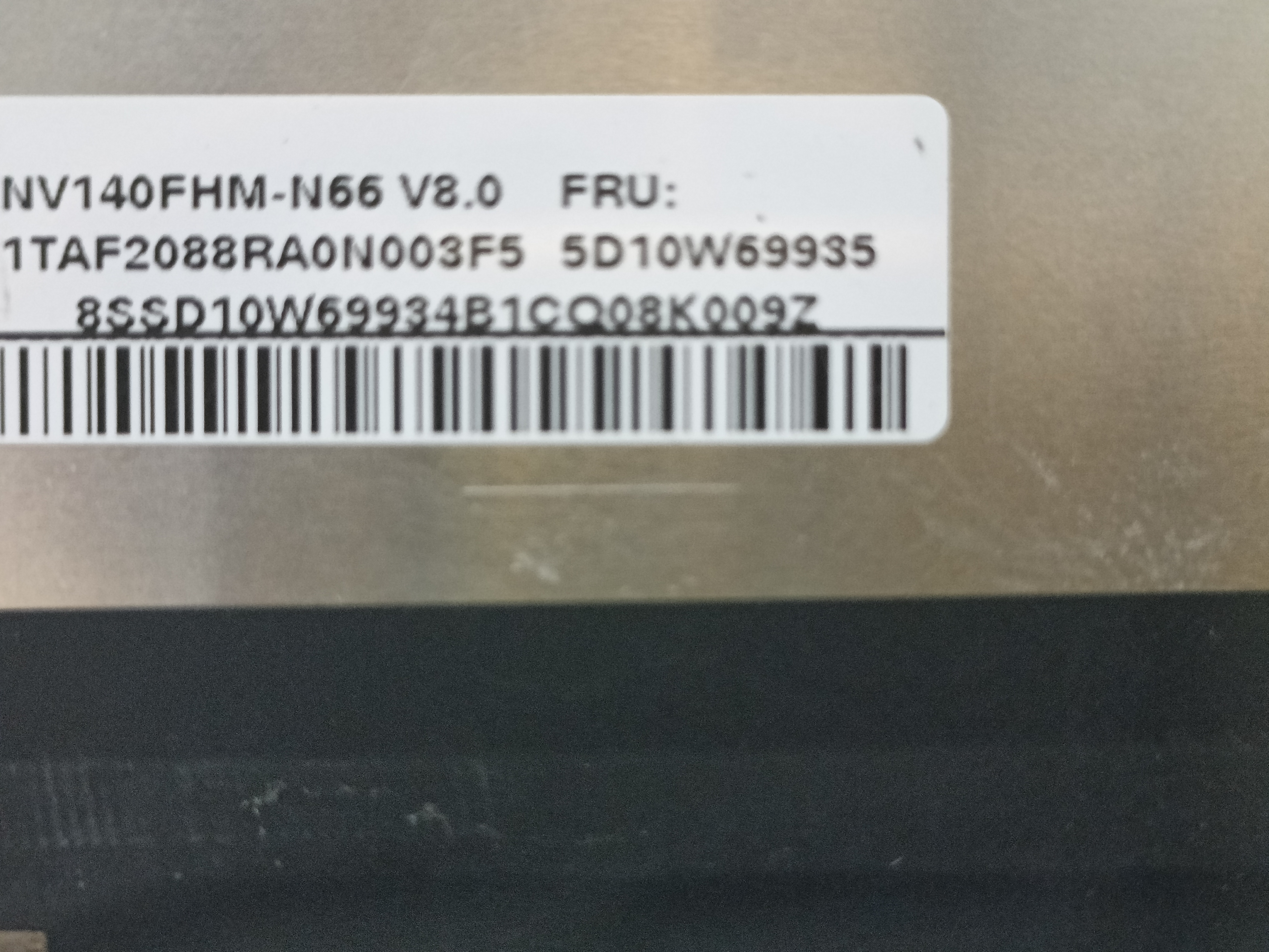 NV140FHM-N66 V8.0 1920/1080  小口EDP 窄边高亮度 拆机A屏