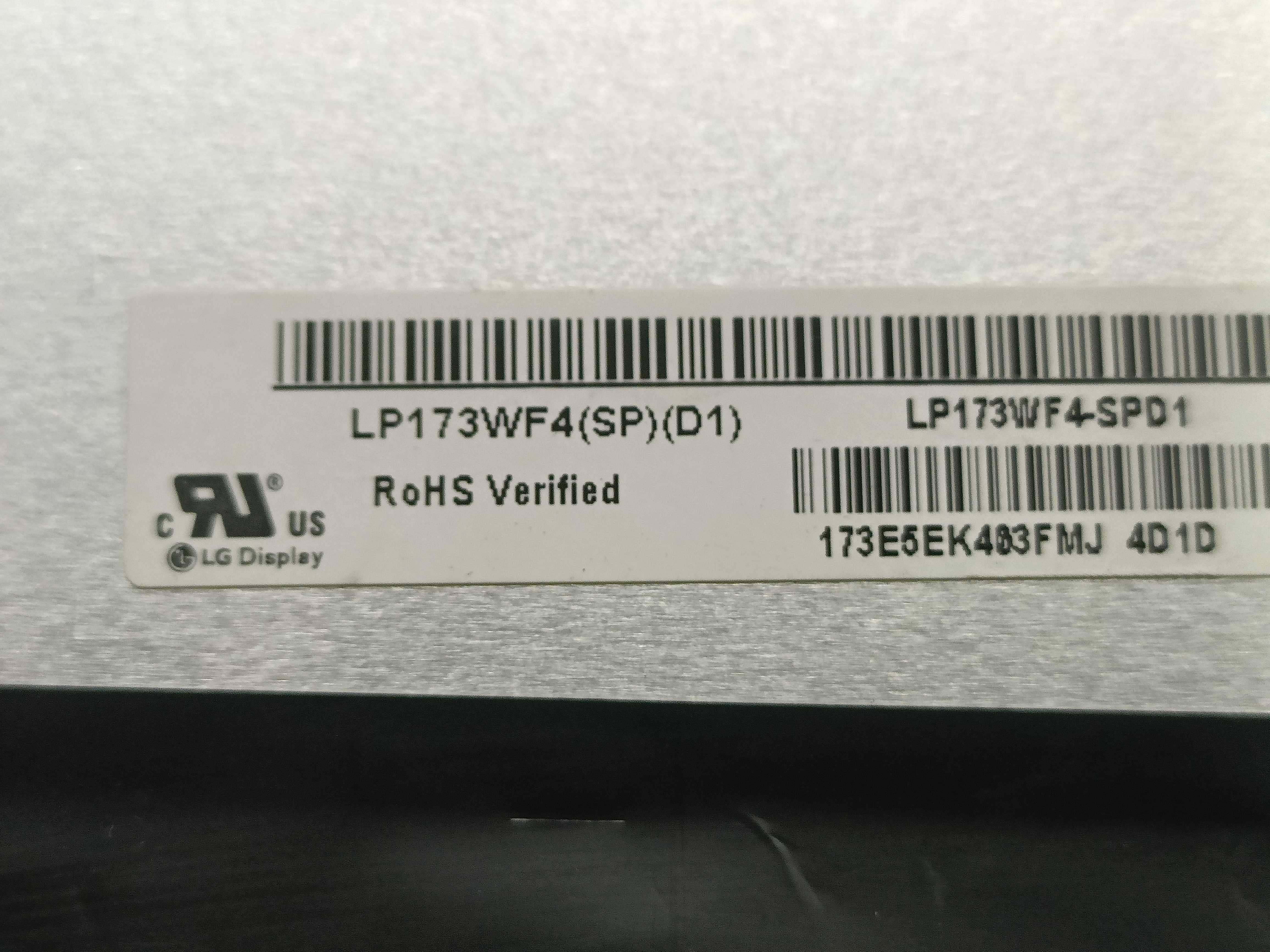 LG、 LP173WF4(SP)(D1) 1920/1080小口EDP 背折 上下耳朵拆机A屏