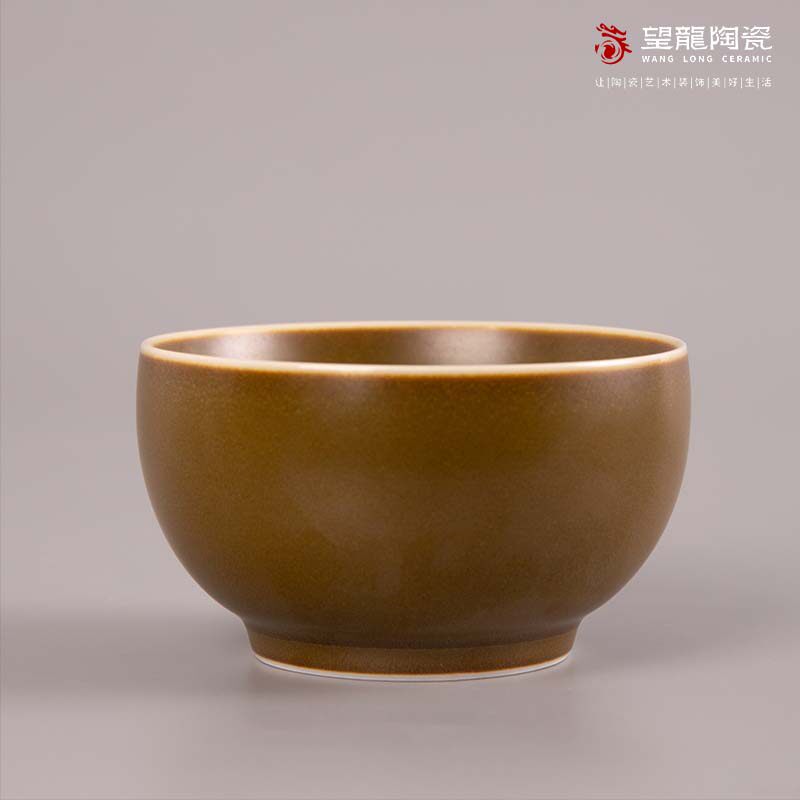 景德镇望龙柴窑茶叶末缸杯纯手工仿古茶末釉精品茶杯主人杯单人杯