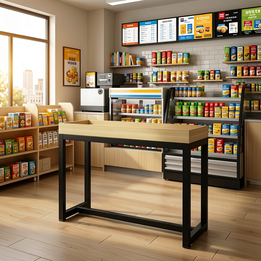 超市陈列展示架公司展示台商场置物架工厂摆件储物架子便利店货架