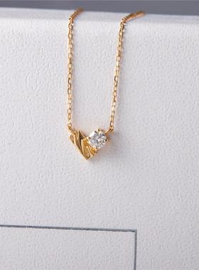 S925纯银爱心锆石项链